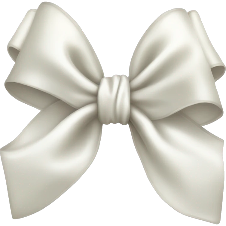 white silky bow emoji
