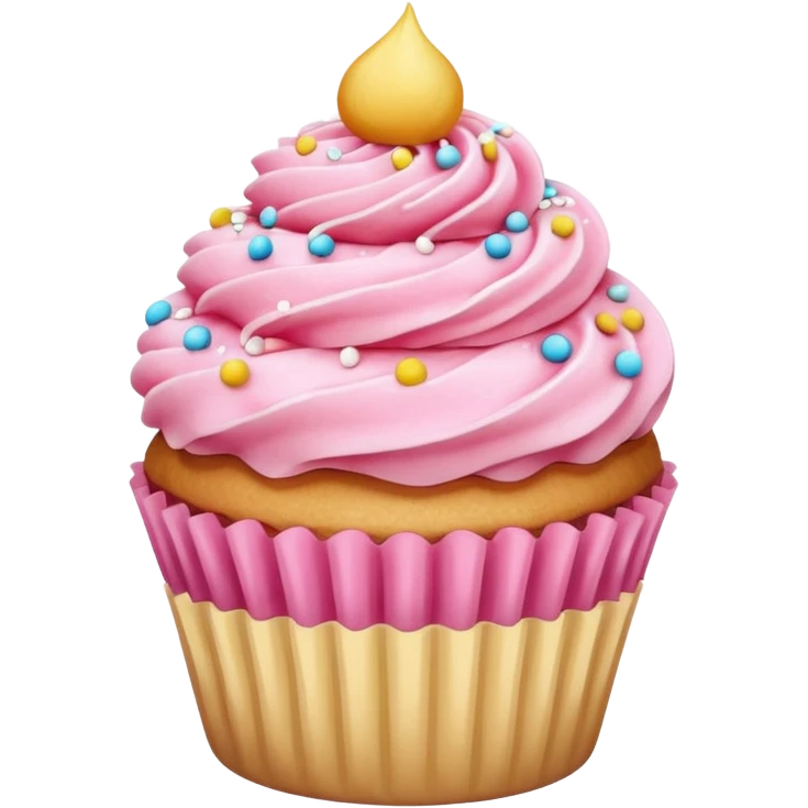 Cupcake with pink icing emoji