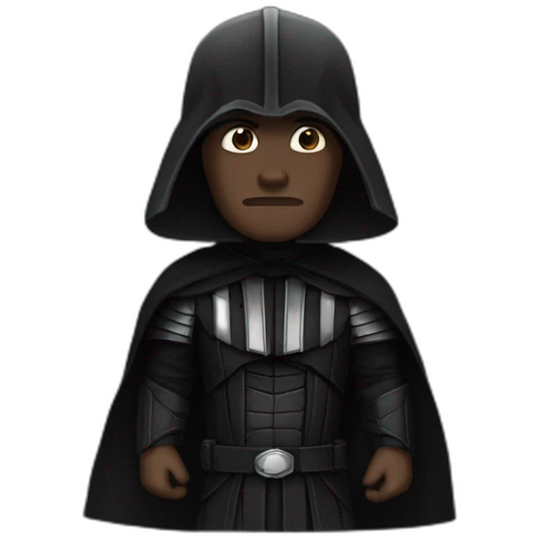 Dark vardor avec un doigt donneur emoji