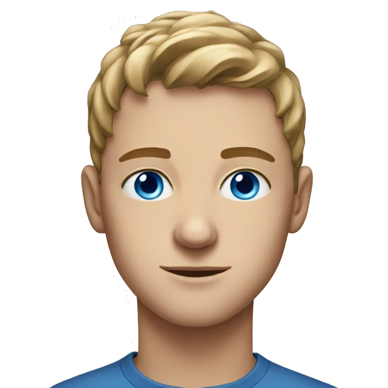 portrait of a young Man with blue eyes emoji