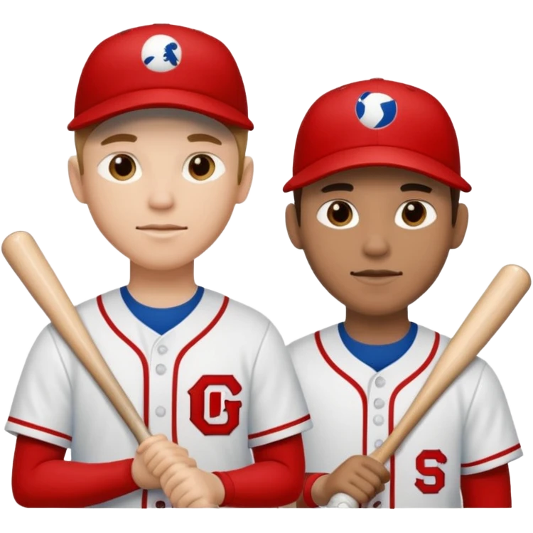 quiero dos equipos enemigos de baseball  emoji