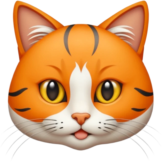 Elinde bicak olan caliko cinsi bir kedi emoji