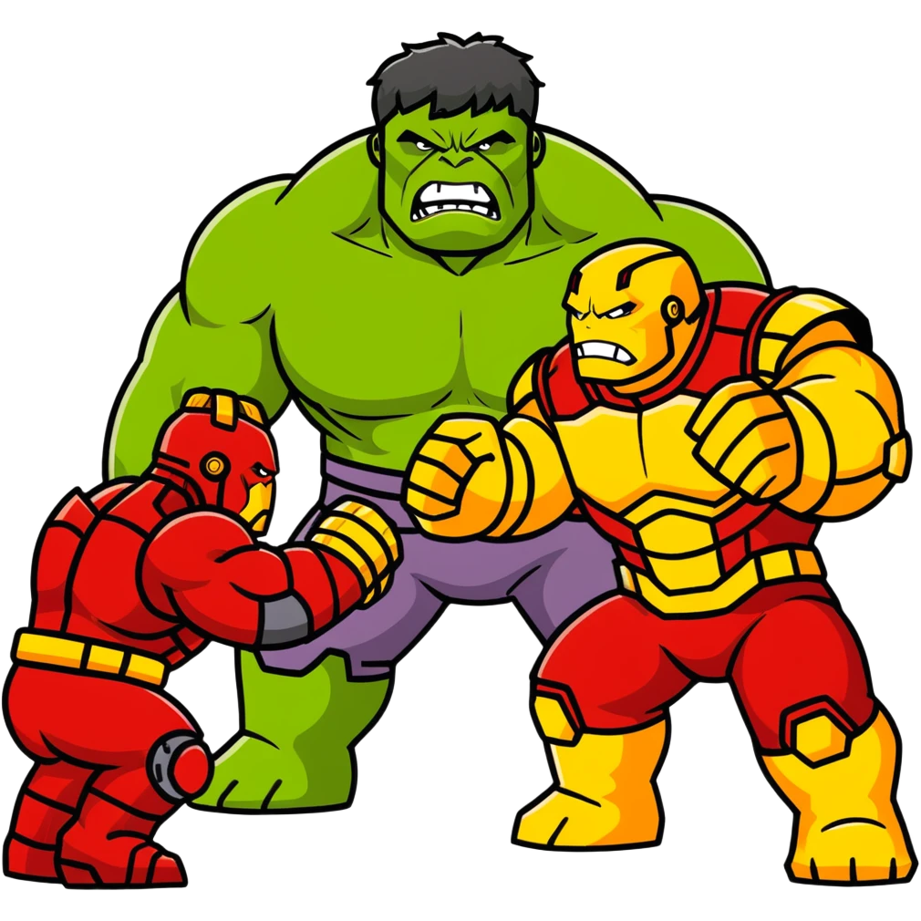 Hulk vs hulkbuster emoji