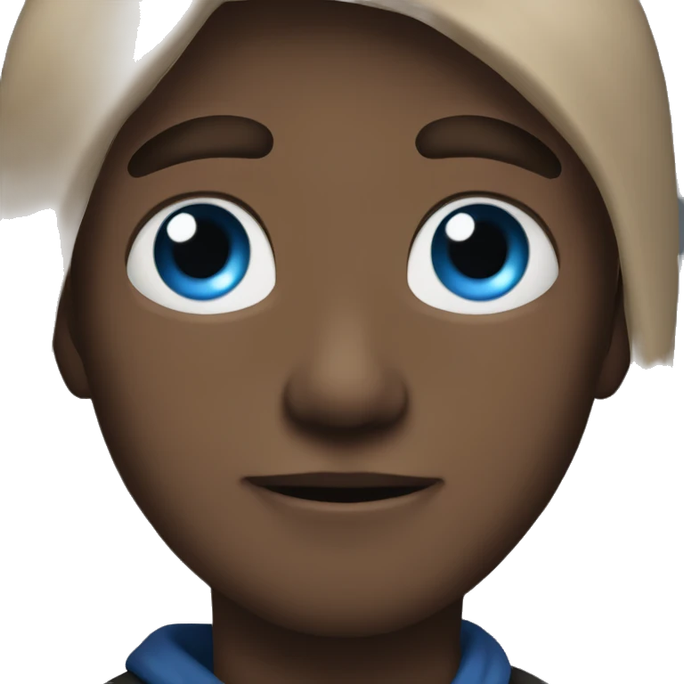 long brown hair boy with blue eyes and septum piercing emoji