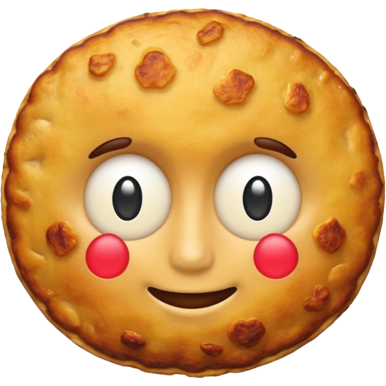 emoji of a Swiss rösti, round, golden and crispy emoji