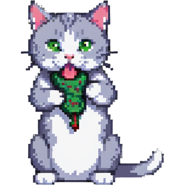 cat choking itself emoji