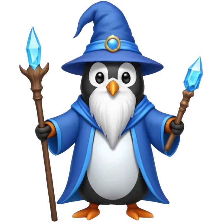 Penguin Wizard emoji