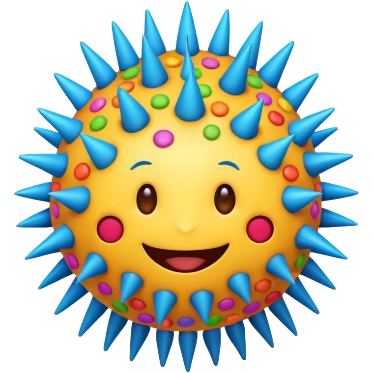 cute virus with many spike emoji