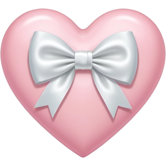 Light pink heart with a bow  emoji