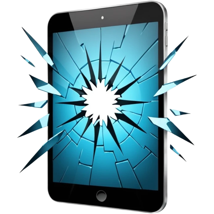 shattered tablet screen emoji