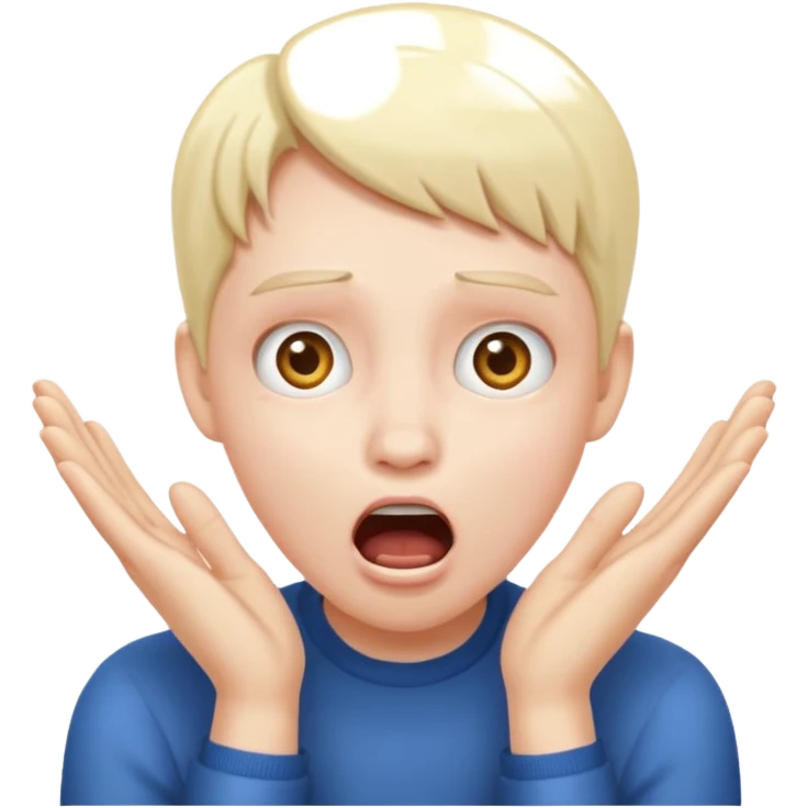 Shocked hands on face emoji