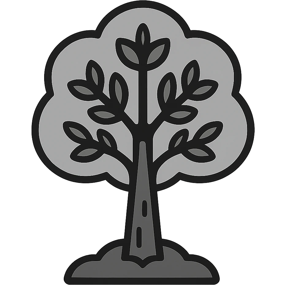 a tree growing from the ground, Slavic folk art style, neutral colors, minimal emoji