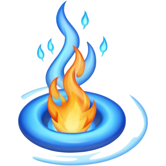 Blue fire emoji