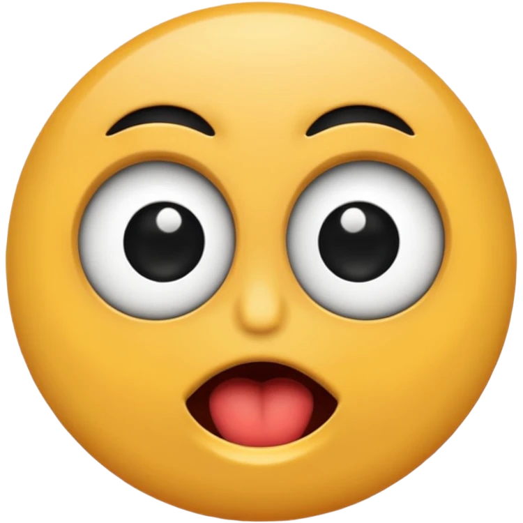 cartoon eyes and mouth emoji