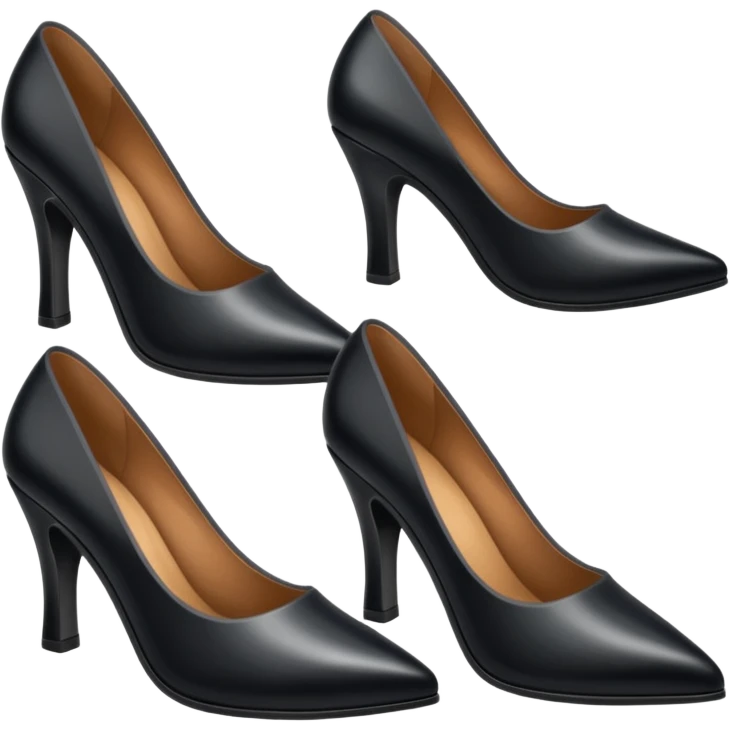 black pointed-toe shoes  emoji