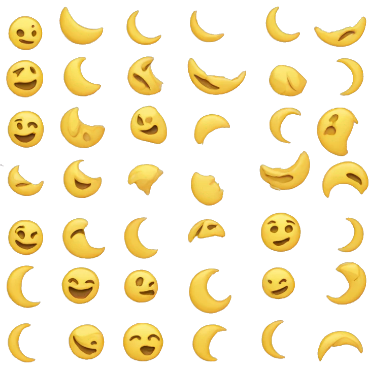 many beginning crescent center  emoji