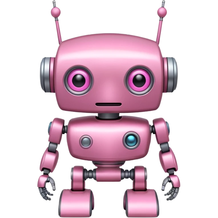 pink robot with only 3 eyes emoji