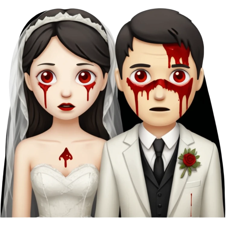 bride and groom ripped in half emoji