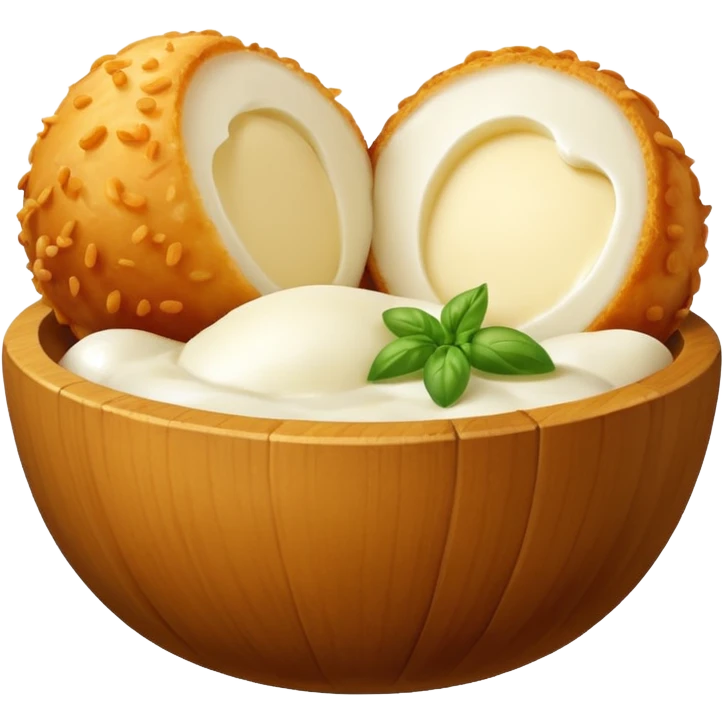 Mozzarella cheese balls emoji