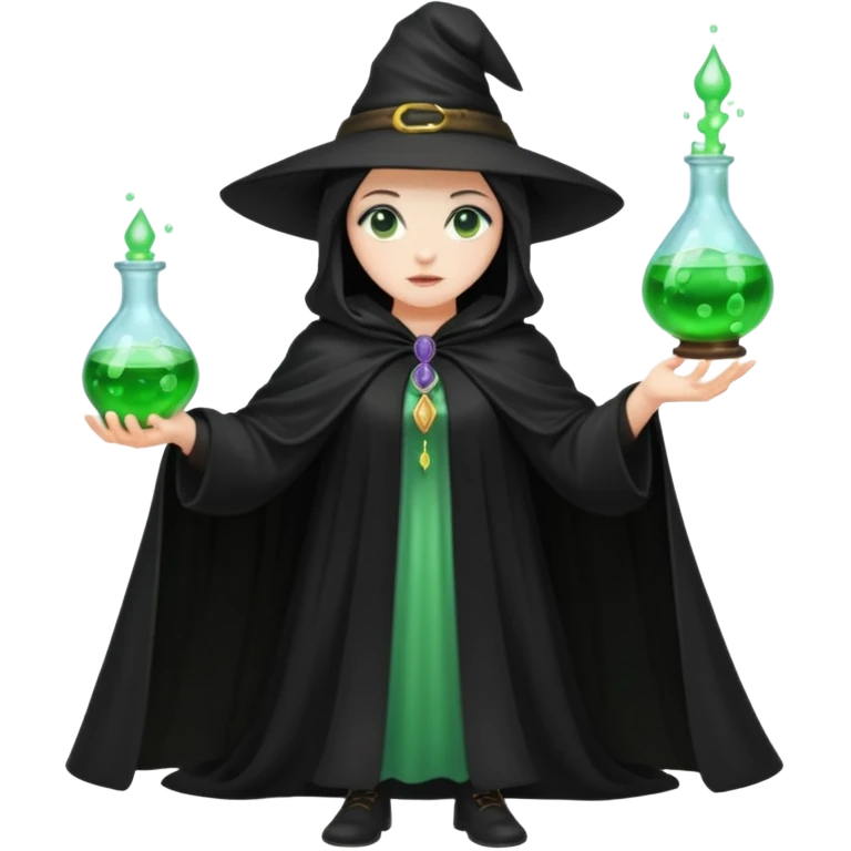 full-body witch gave a magic potion  emoji