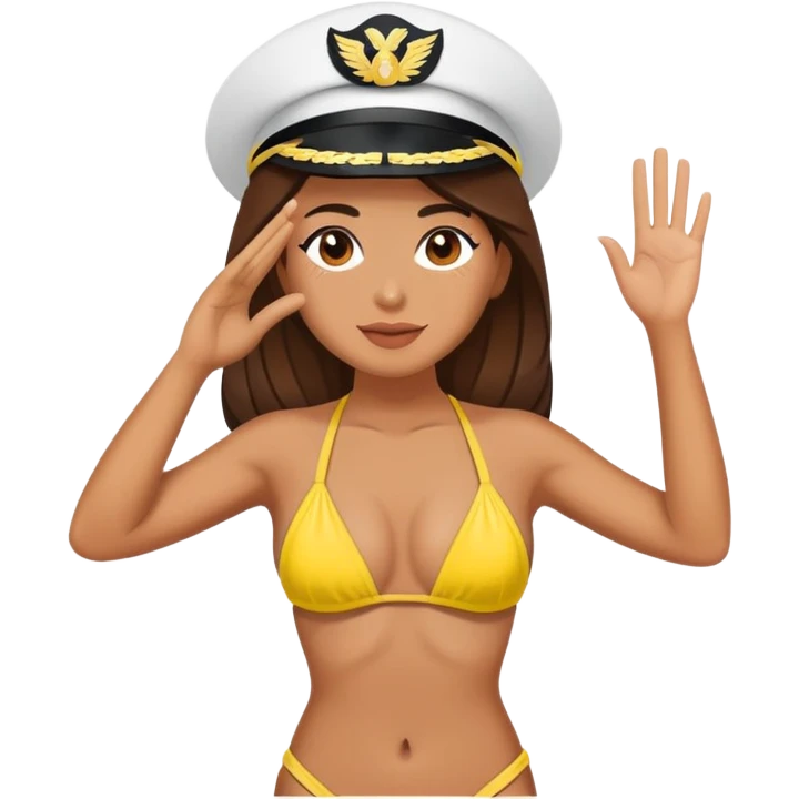 Soldier salute bikini yes mam no mam emoji