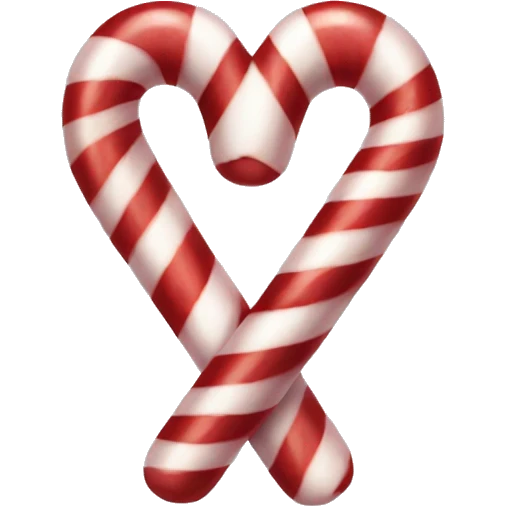 Candy cane heart emoji