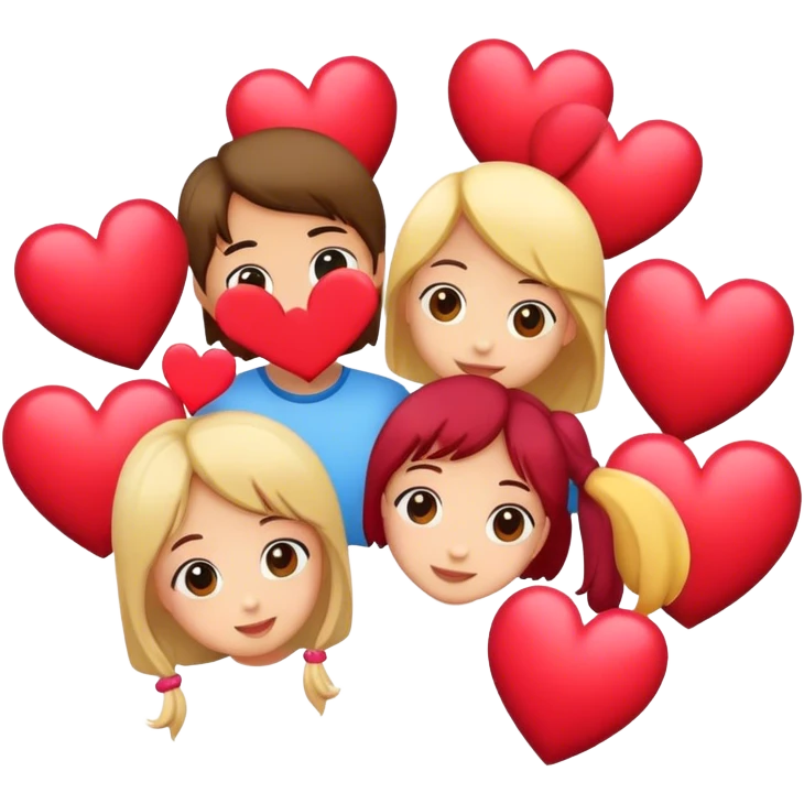 hearts with friends emoji