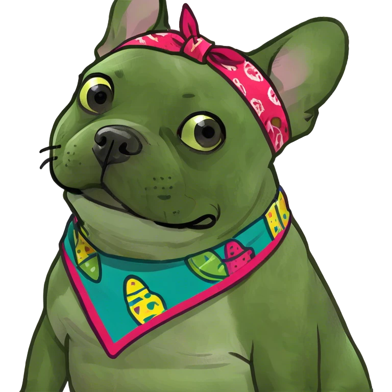 French bulldog wearing crocs  emoji