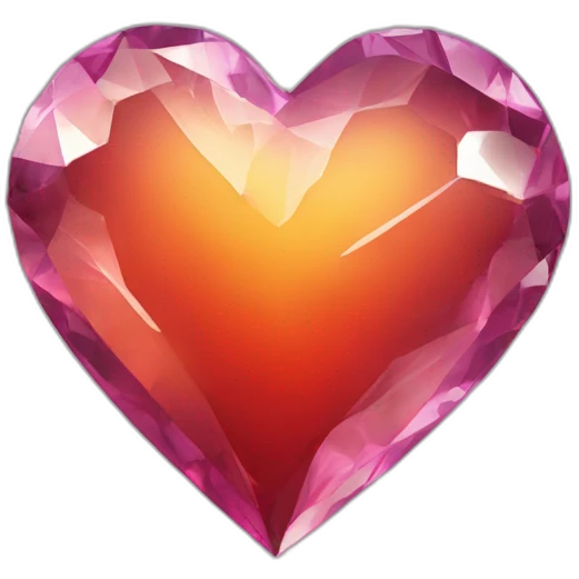 Corazón carmesí de cristal  emoji