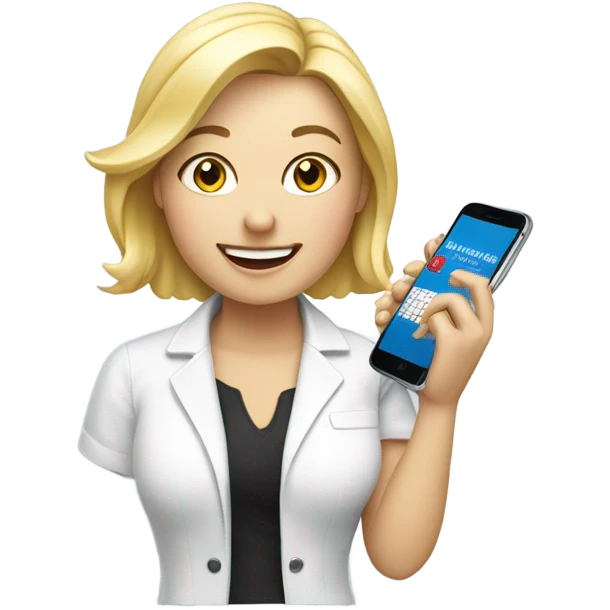 Apple looking emoji style, where is a blond, white woman who books an appointment emoji
