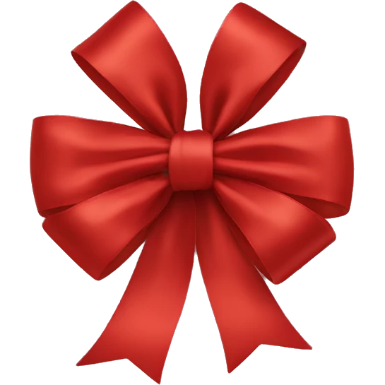 Red big satin bow  emoji