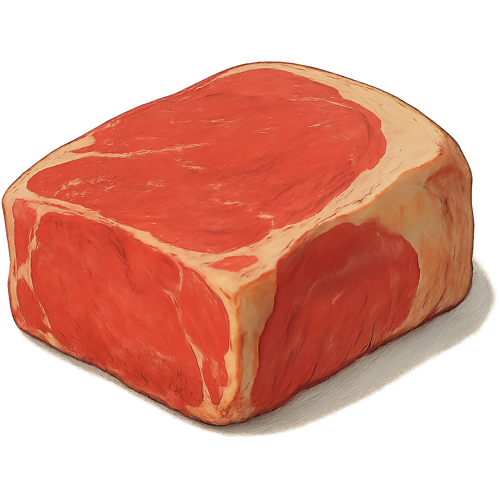 a slab of raw meat emoji