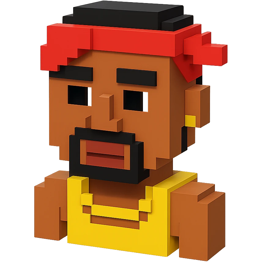 репер 2Pac, no background  emoji