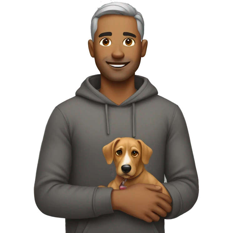 Man with dog emoji