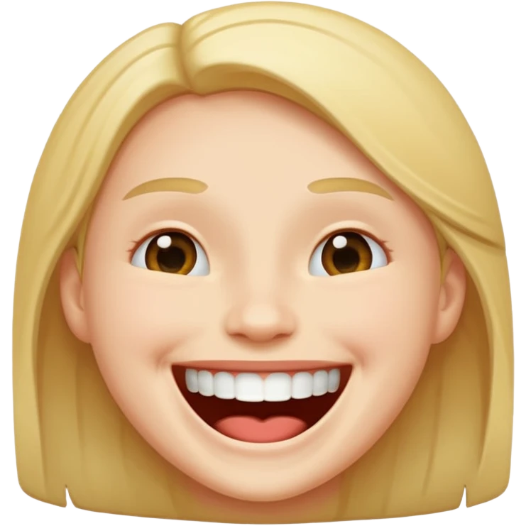 Laughing with straight face emoji