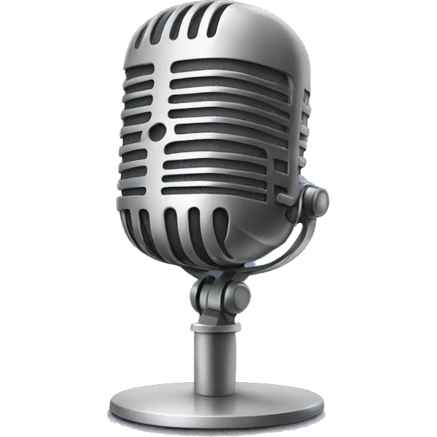 Podcast mic with 100 emoji