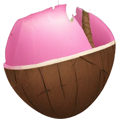 Pink coconut emoji