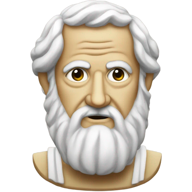 Aristotle greek style statute emoj emoji