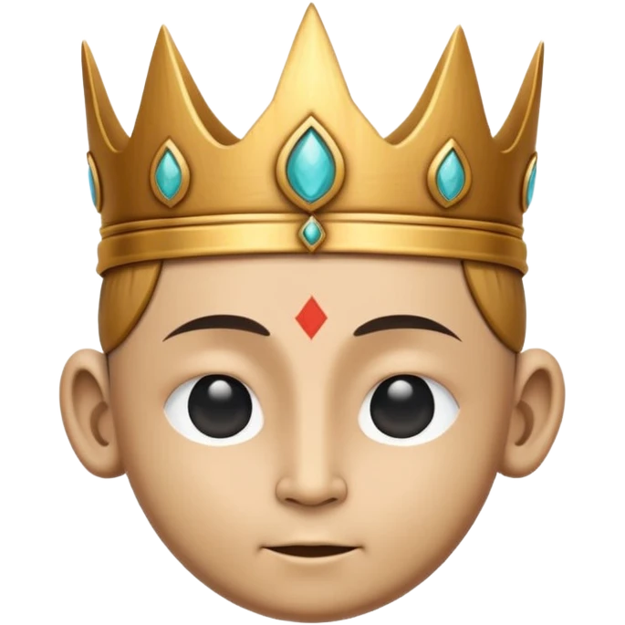 monk crown object icon, simple spiritual headpiece, wooden or bronze texture, minimal sacred design, subtle mystical aura, 3D cartoon style, mobile game icon style, centered, clean background, no text, no watermark
 emoji