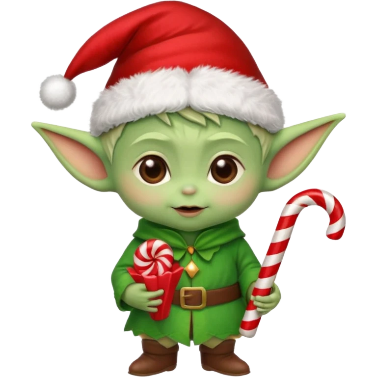 baby yoda christmas elf emoji