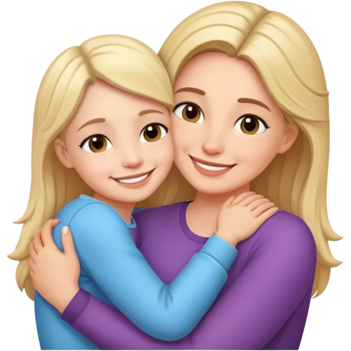 Sarılan anne kız emoji