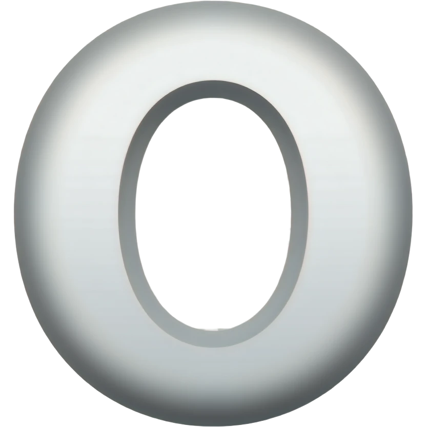 Single white capital letter "O" centered on transparent background,  bold sans-serif typography, geometric font similar to Inter Black,  solid pure white color, sharp clean edges emoji