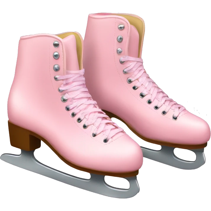 pair of pastel pink ice skates emoji