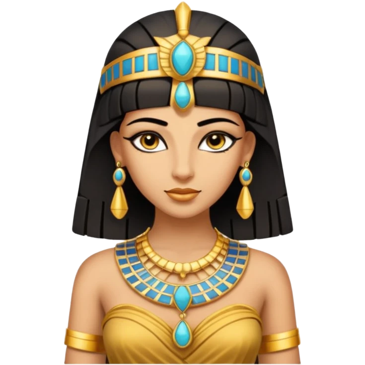 fullbody Cleopatra front view with golden jewelry emoji