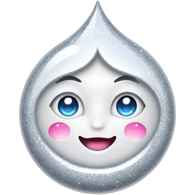 white glory glitter emoji
