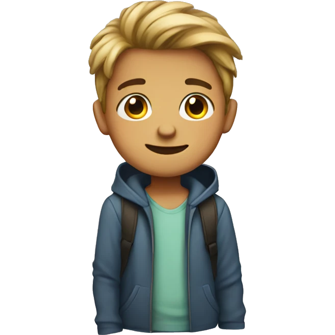 Boy say Hello  emoji