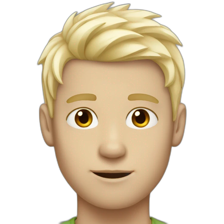 white boy bleached hair face emoji