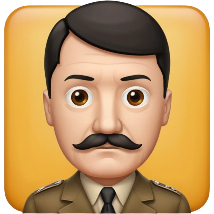 Emoji Adolf hitler avec une moustache carrée emoji