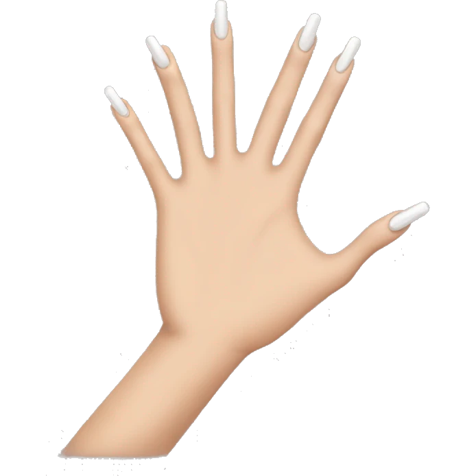 Hand with long nails emoji