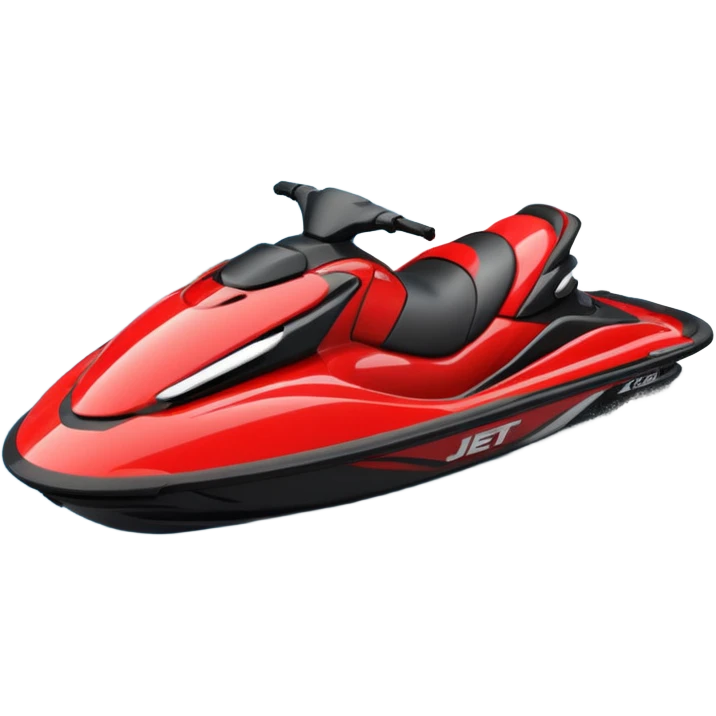 jet ski (red black and white) on the sea emoji